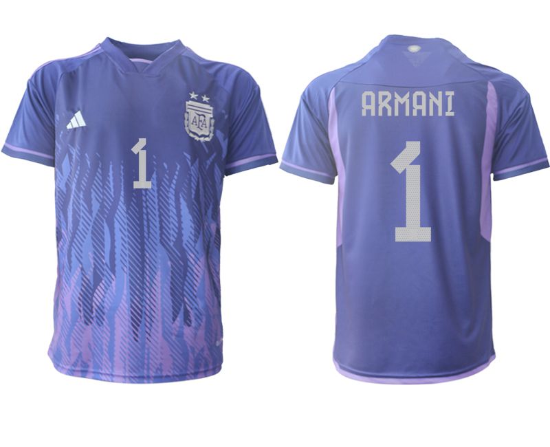 Men 2022 World Cup National Team Argentina away aaa version purple #1 Soccer Jersey